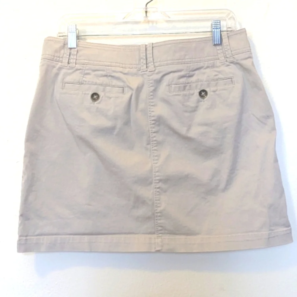 NY&Co Khaki button-fly mini skirt